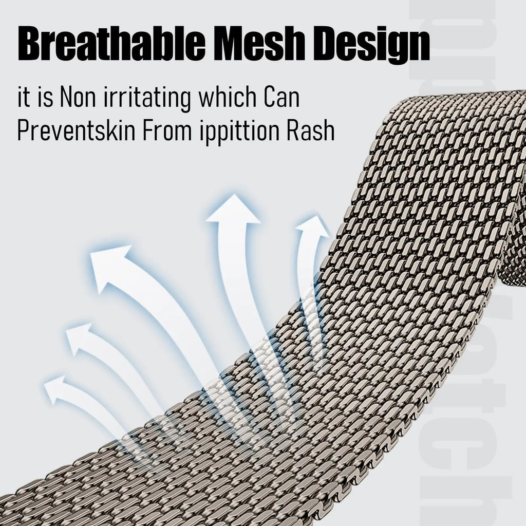 Fashion Steel Mesh Milanese Strap for Apple Watch Ultra 3 2 1 49mm 11 10 46/42mm Wristband IWatch 9 8 7 6 5 4 SE3 45-44-41-40mm