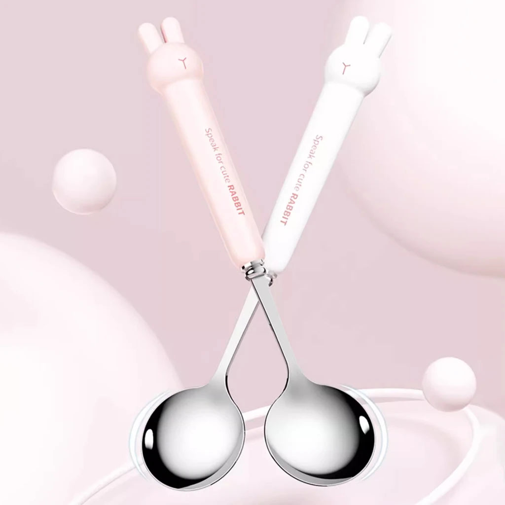 WORTHBUY 3/4PCS Cute Portable Dinnerware Set Reusable 304 Stainless Steel Fork Spoon Chopsticks With Box Cutlery For Kid Student