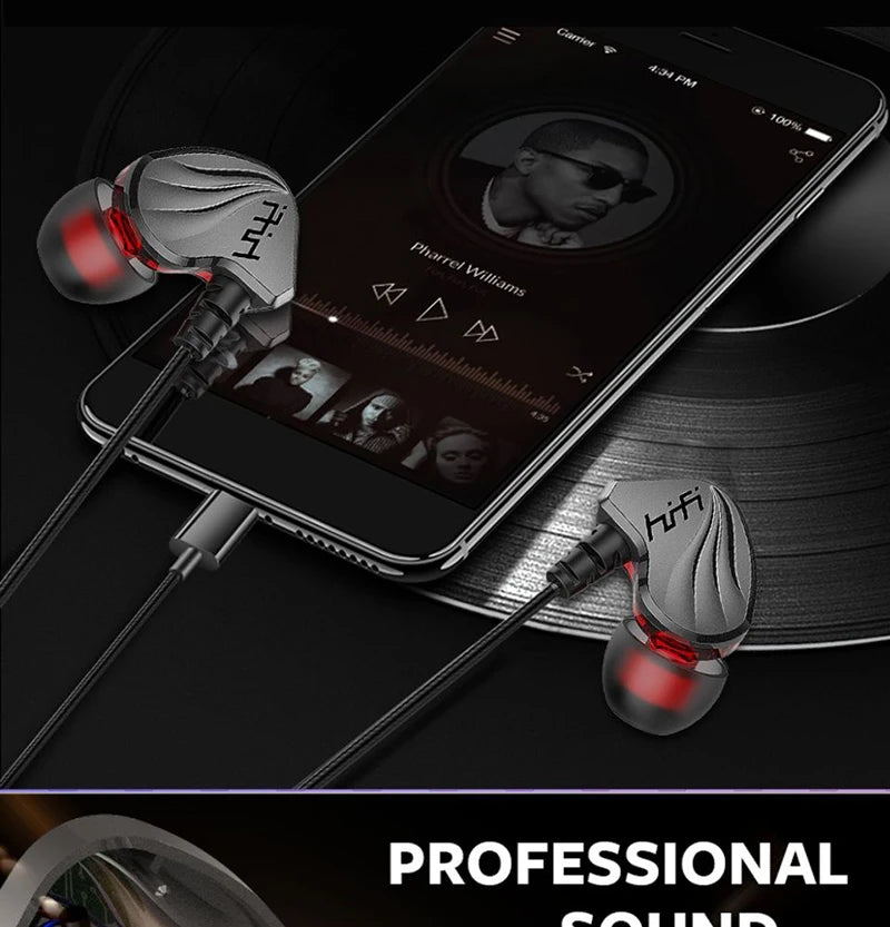 Wired Earphone 3.5mm AUX/Type C In-Ear HIFI 6D Surround Bass In-Ear Game Music Headsets With MIC For Samsung Huawei Xiaomi PC