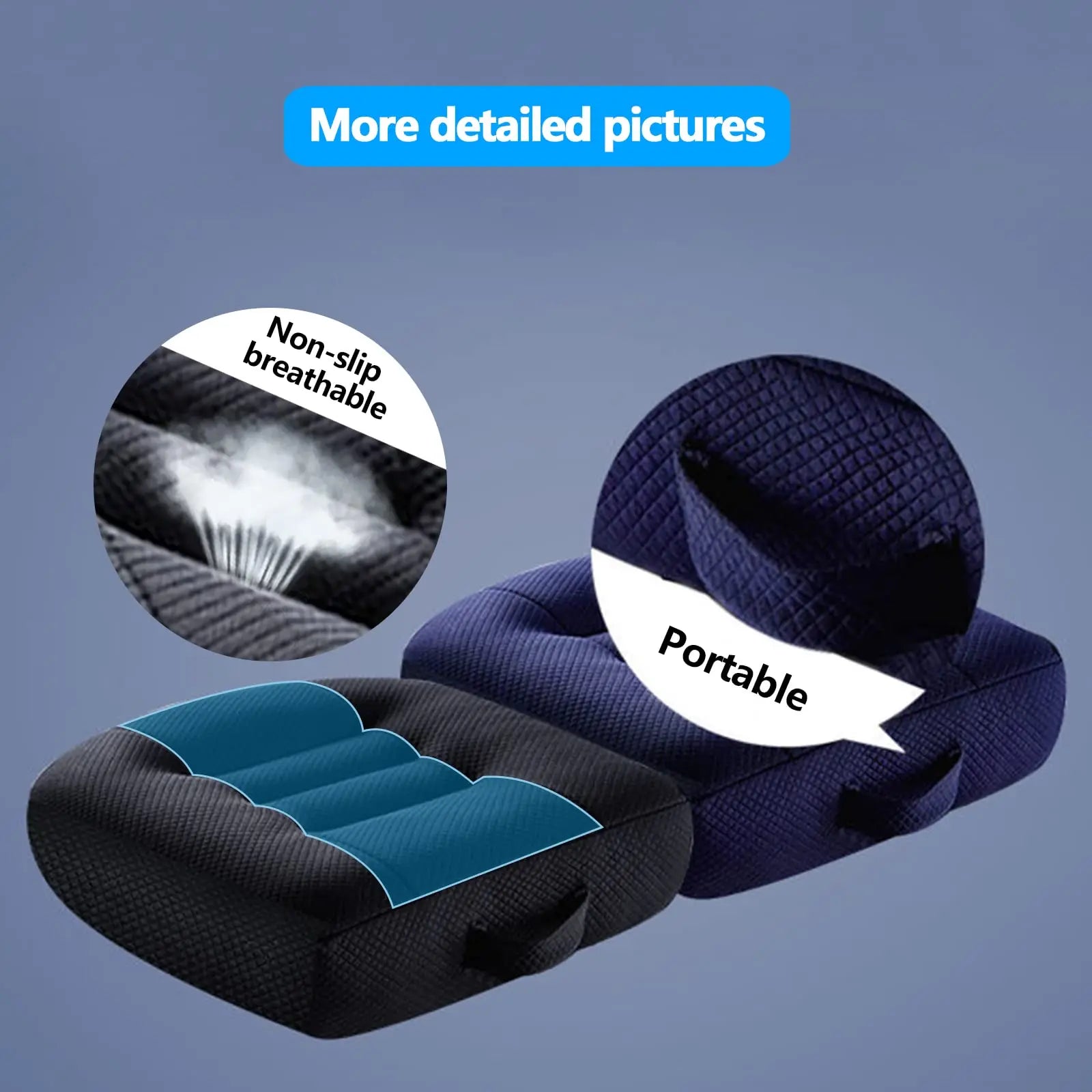 Extra Large Seat Cushion - Firm Memory Foam Chair Pad | For Recliner, Wheelchair, Office Chair, Car, Stadium & More
