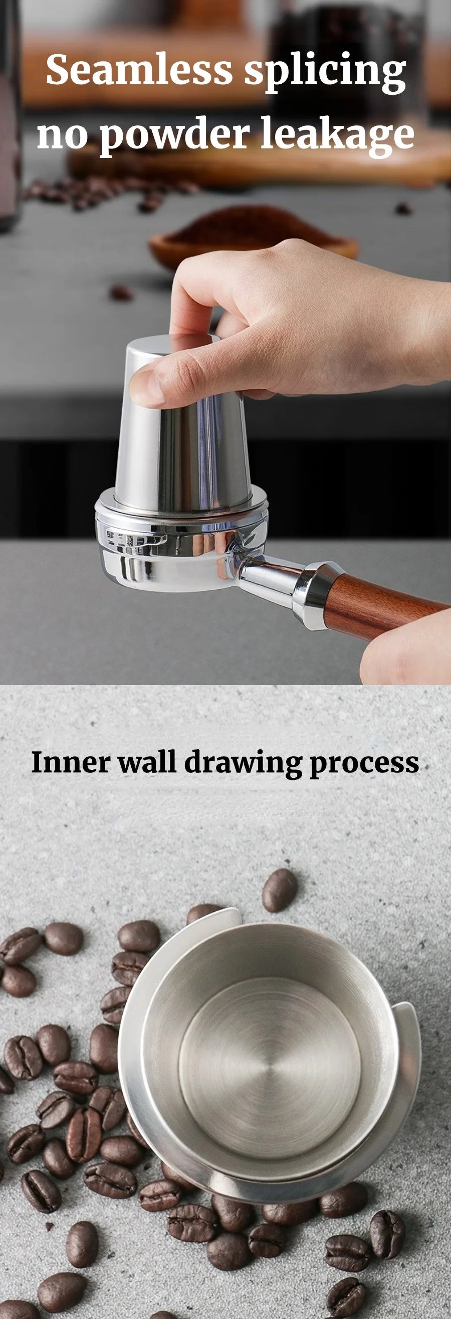 Coffee Dosing Cup Sniffing Mug for Espresso Machine Wear Resistant Stainless Steel Coffee Dosing Cup Drop Shipping 58/53/51mm