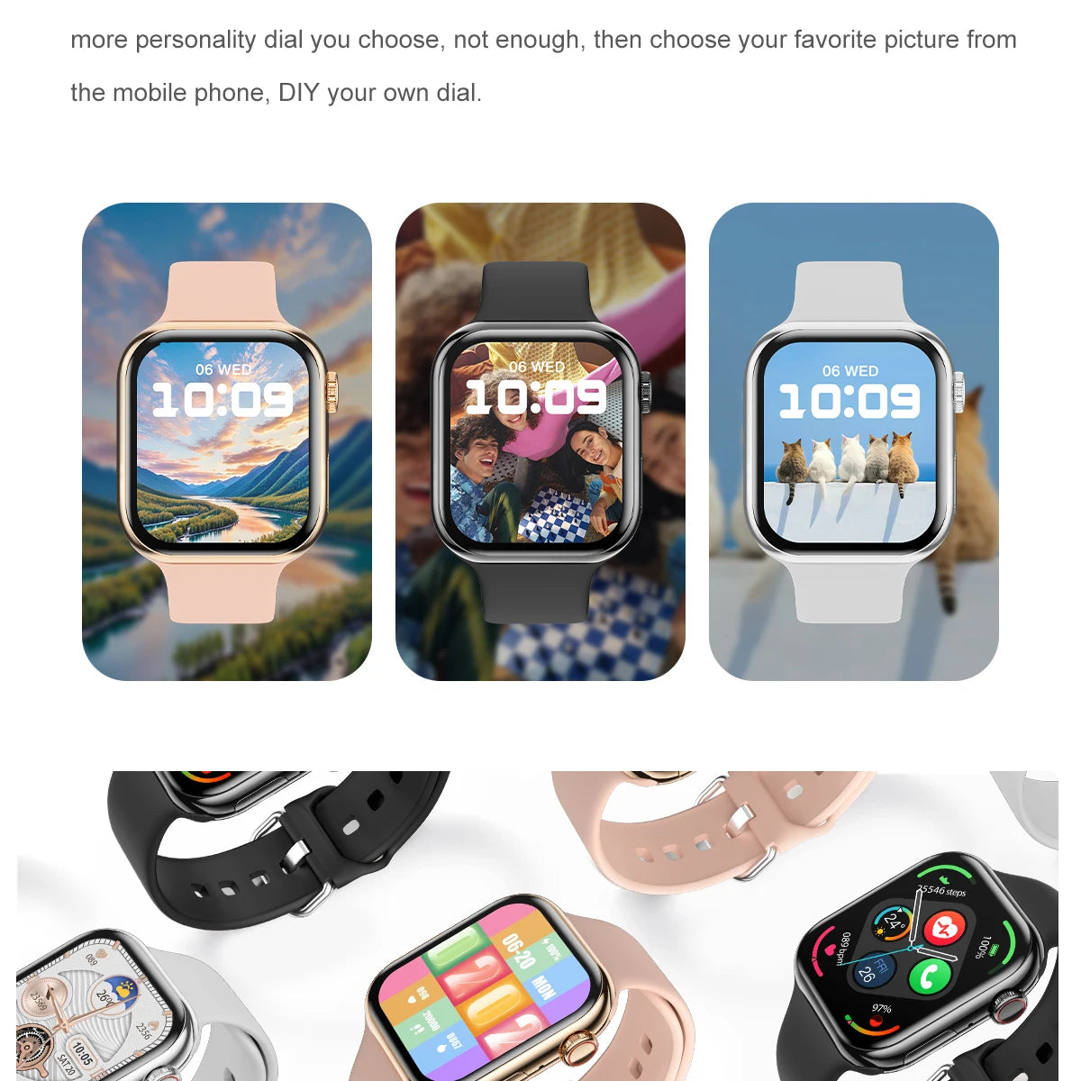 2026 Smart Watch 10 For Android IOS Bluetooth Health monitoring Talk Heart Rate Sleep Record Sports Smart Watch Ladies Men Gift