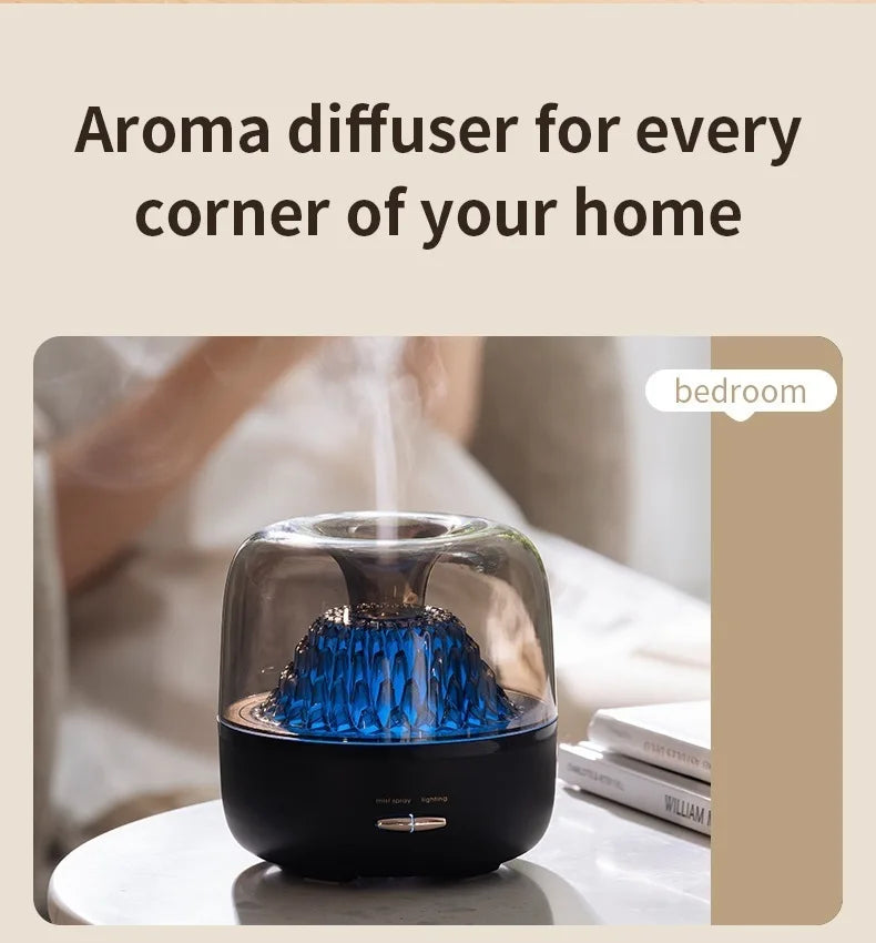 Aroma Diffuser Humidifier, Mist & Scent Dispenser with Adjustable 7-Color Lights, Ambient Lamp for Home Bedroom, Ideal Gift