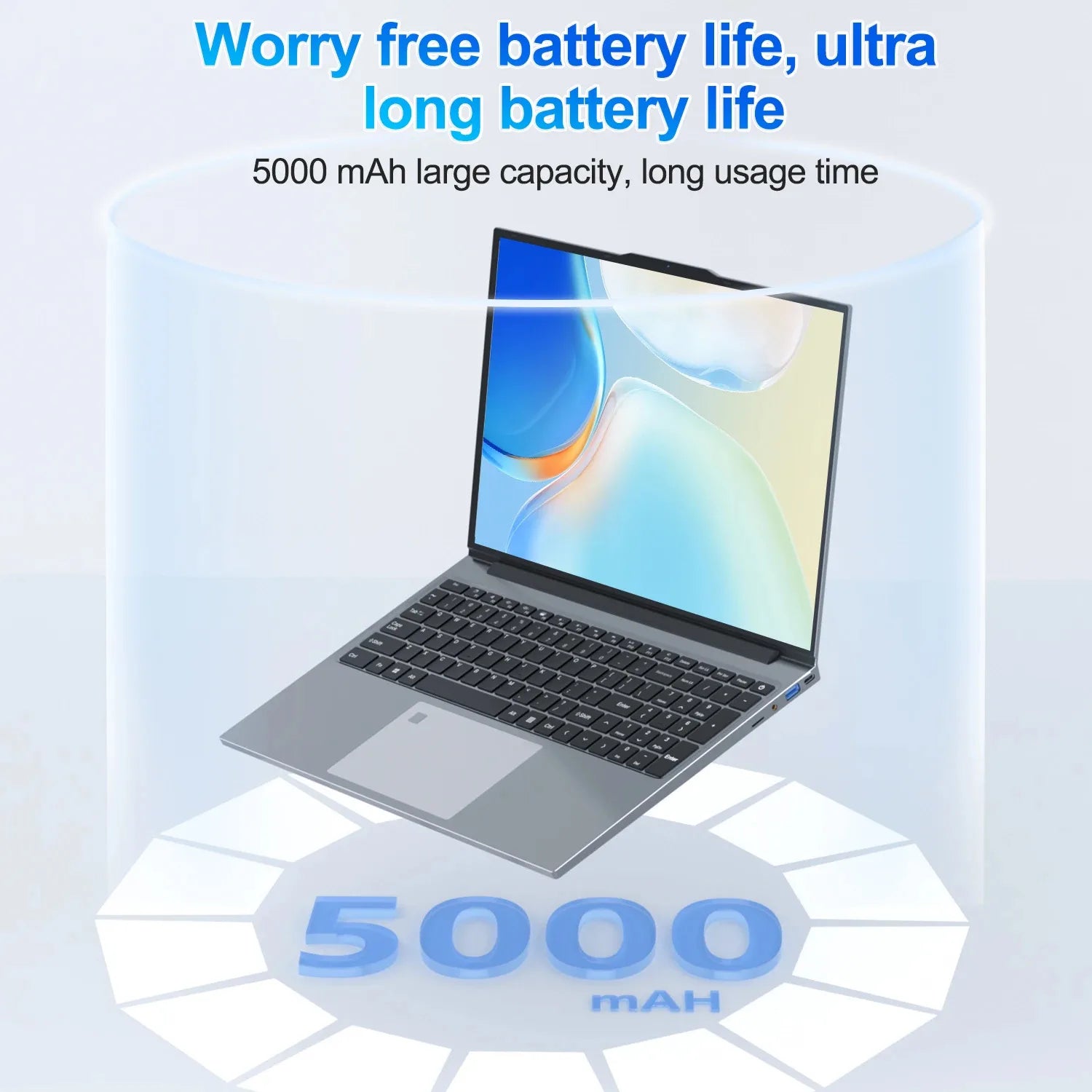 HOT 15.6" Portable Laptop Intel N95 32GB DDR4 2TB SSD Windows11 Notebook Pc Gamer Office Computer with Backlit Fingerprint
