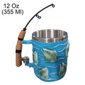 Coffee Mug Resin Cold Hot Beverage Water Cup Fishing Theme Decor for Chocolate Tea Wine Beer Home Camping Dorm Hotel Apartment