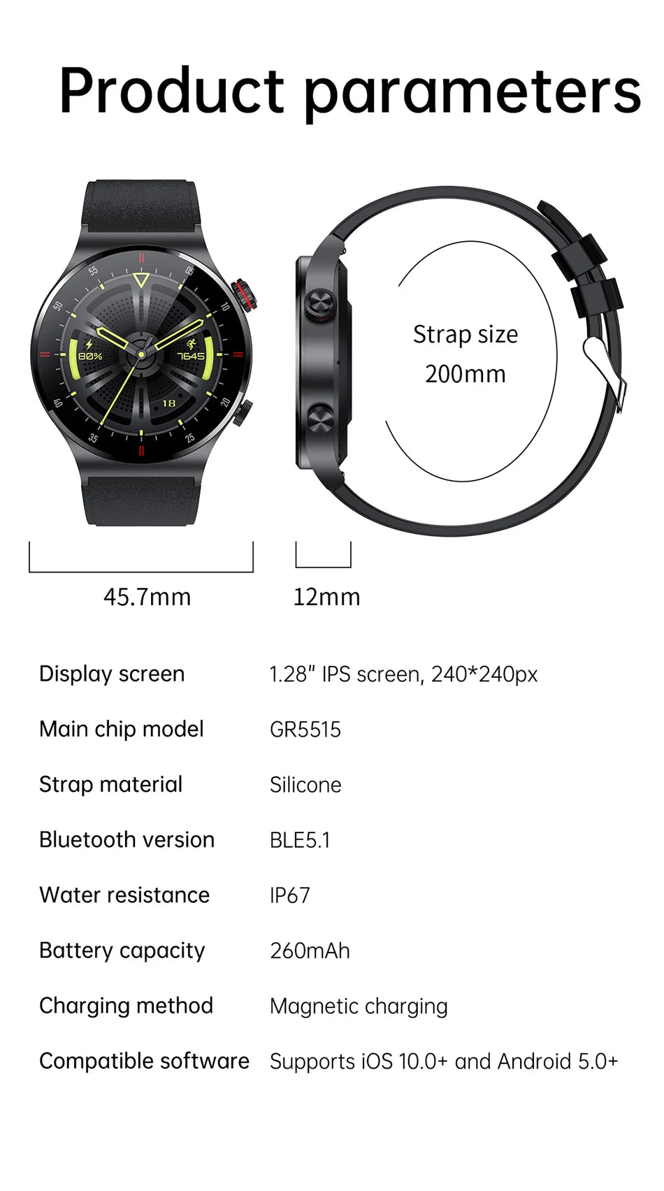 2026 Fashion Smartwatch HD Touch Heart Rate Bluetooth Call Sleep Monitoring NFC Weather Sport Mode Smart Watch For Android IOS