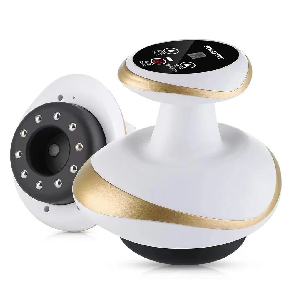 Home Electric Guasha Scraping Massage Cupping Body Massager Vacuum Cans Suction Cup Heating Fat Burner Anti-cellulite Massager