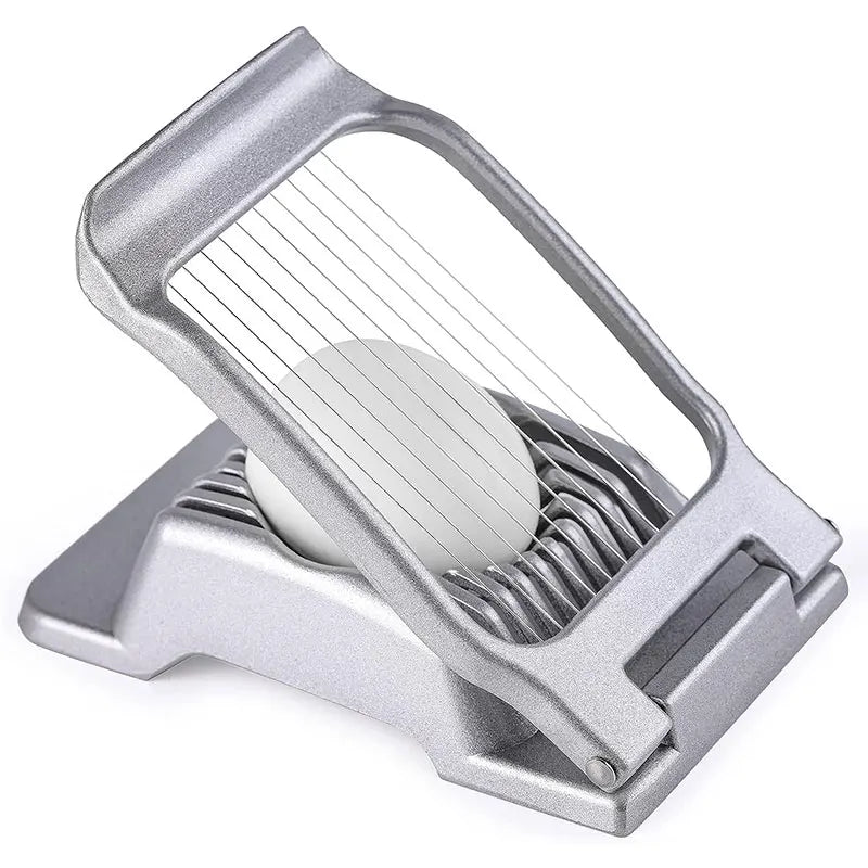 Heavy Duty Aluminium Egg Slicer for Hard Boiled Eggs Strawberry Slicer Stainless Steel Wire Multi Egg Dicer for Soft Fruit