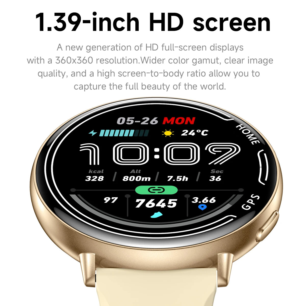 2025 Exquisite GPS Smart Watch Wireless BT Call Answer IP68 Waterproof Outdoor Sports Record Heart Rate Monitor for Men Women