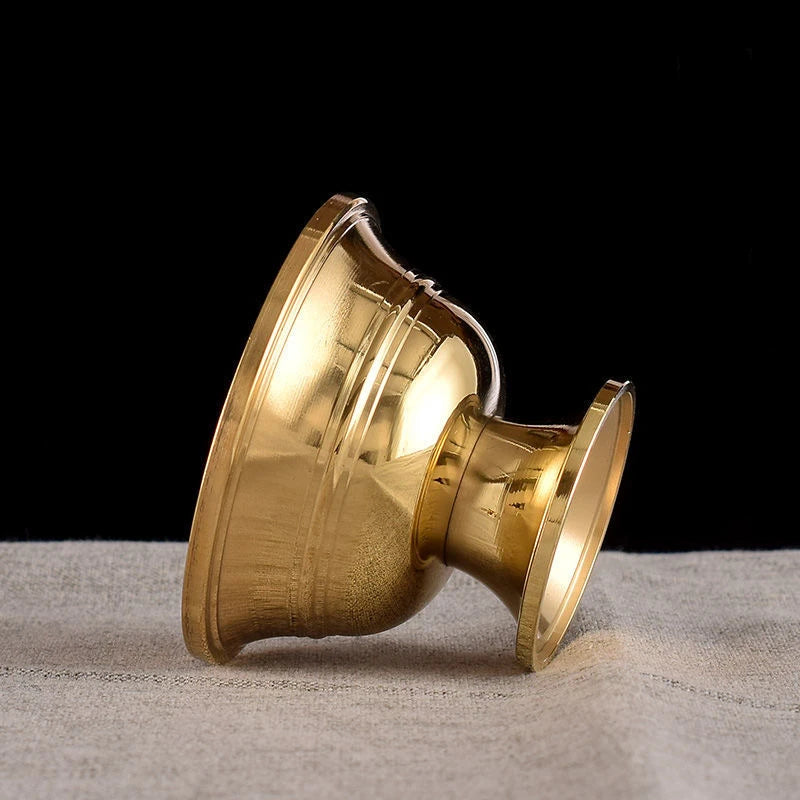 7pcs Brass Tantric Bowl Auspicious Luster Goblet Tibetan Bowl 5.7cm Holy Water Cup Buddhist Home's Gift Desktop Decorative