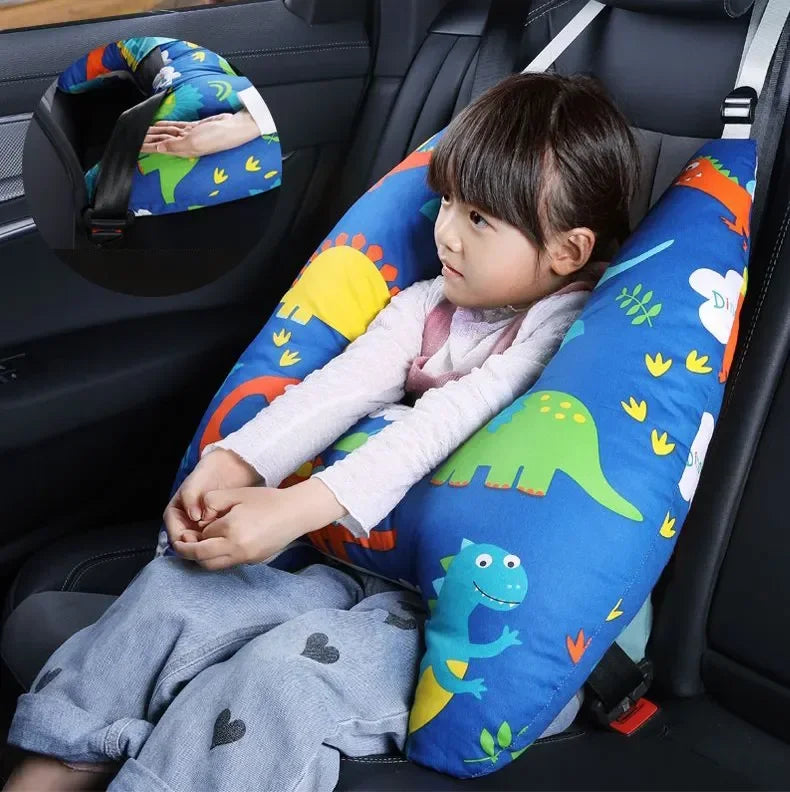 Cute Animal Pattern Kid Neck Head Support, U-Shape Children Travel Pillow Cushion for Car Seat, Safety Neck Pillow for Kids
