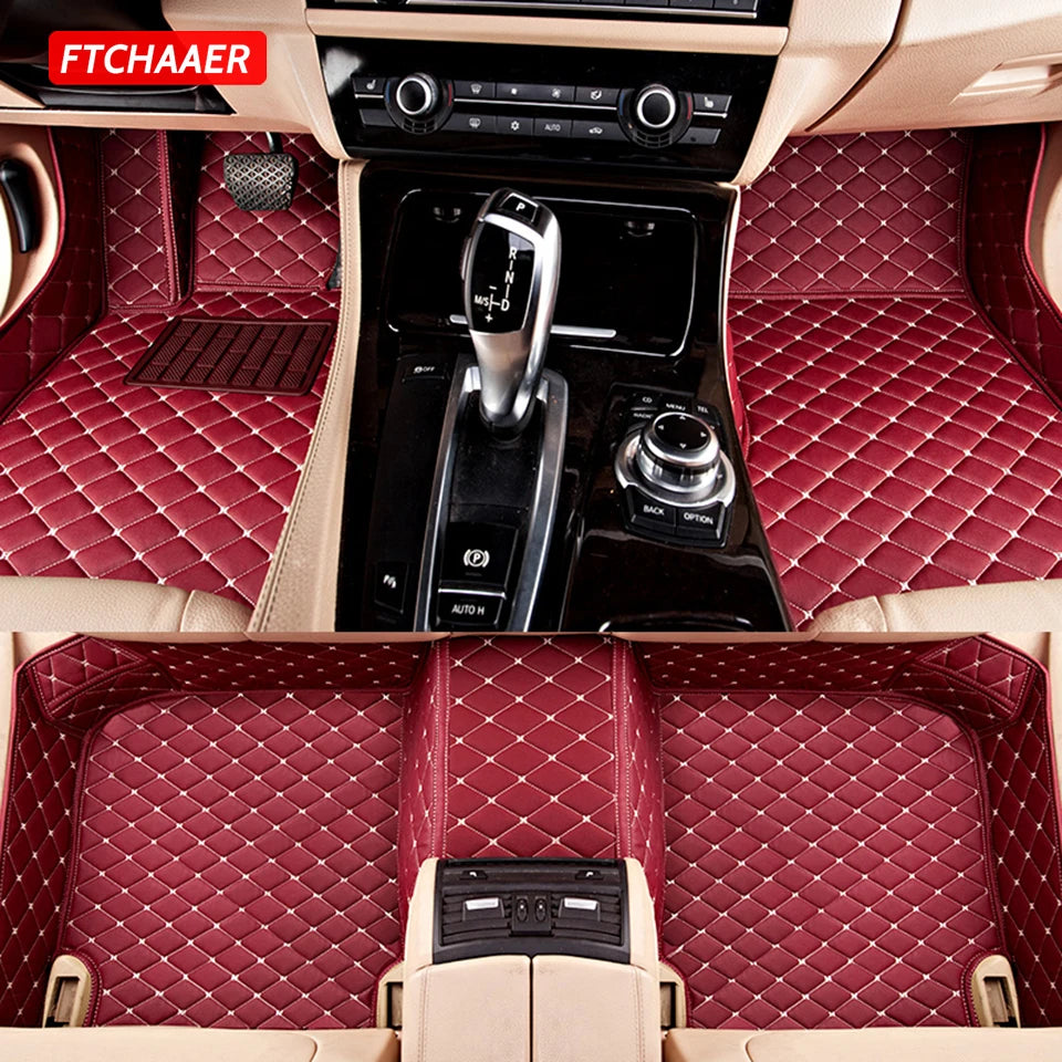 FTCHAAER Custom Car Floor Mats For Citroen C4 Coupe 2004-2011 Auto Carpets Foot Coche Accessorie