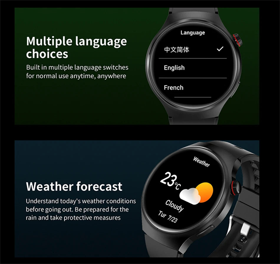 2025 New Bluetooth Call Smart Watch Men For Xiaomi IP68 Waterproof GPS Sports  AMOLED HD Large Screen Heart Rate NFC Watch Gift