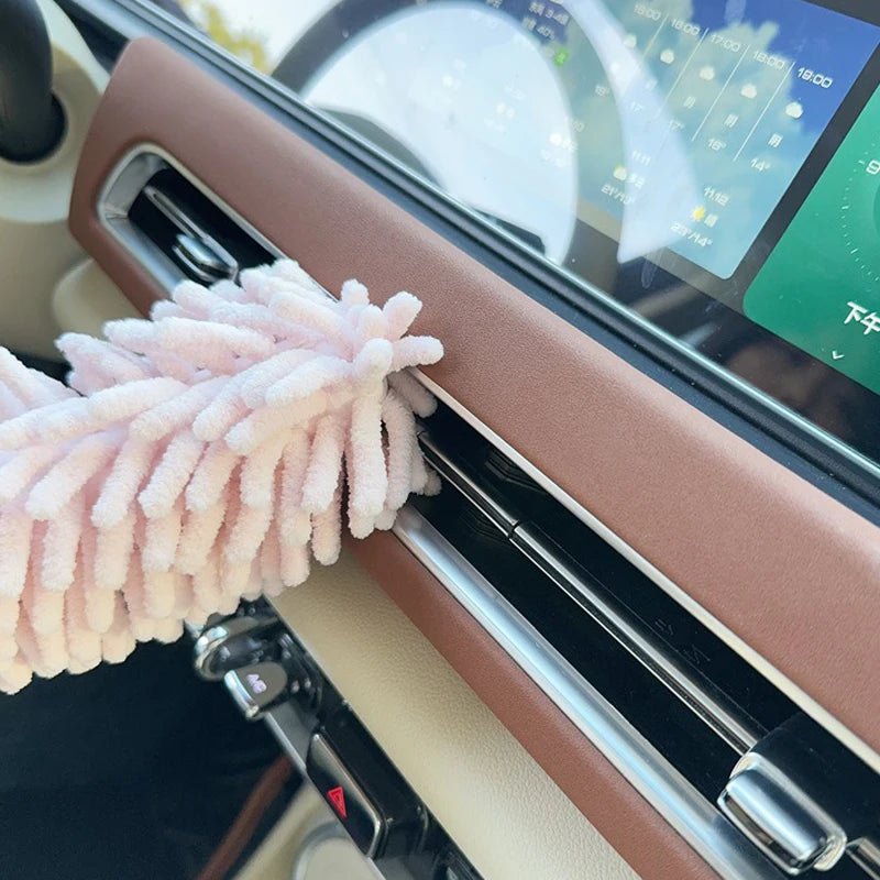 Mini Car Duster Brush Extendable Bendable Microfiber Dusting Tool for Home and Auto Interior Cleaning Polyester Fiber Material