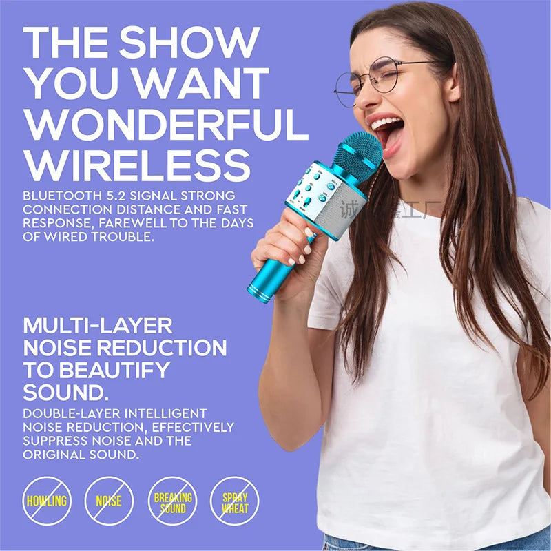 Kids Karaoke Microphone,  Kids Birthday Party Gift Toy for All Ages 2, 3, 4, 5, 6+ Year Old Girls, Boys & Toddlers