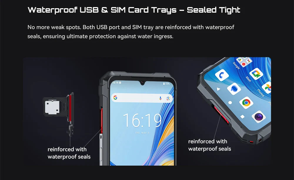 [Ship From UK] Cubot KingKong 11 Rugged Smartphone 5G 10200mAh 32GB(16+16) 256GB 108MP 6.72'' Mobile Phone Android 15 Cellphones