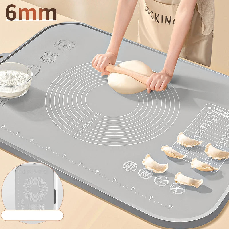 Kitchen Pastry Board Extra Thick Non-Slip Silicone Baking Mat Food Grade Rolling Dough Pastry Mat for Pizza Pasta Cookies