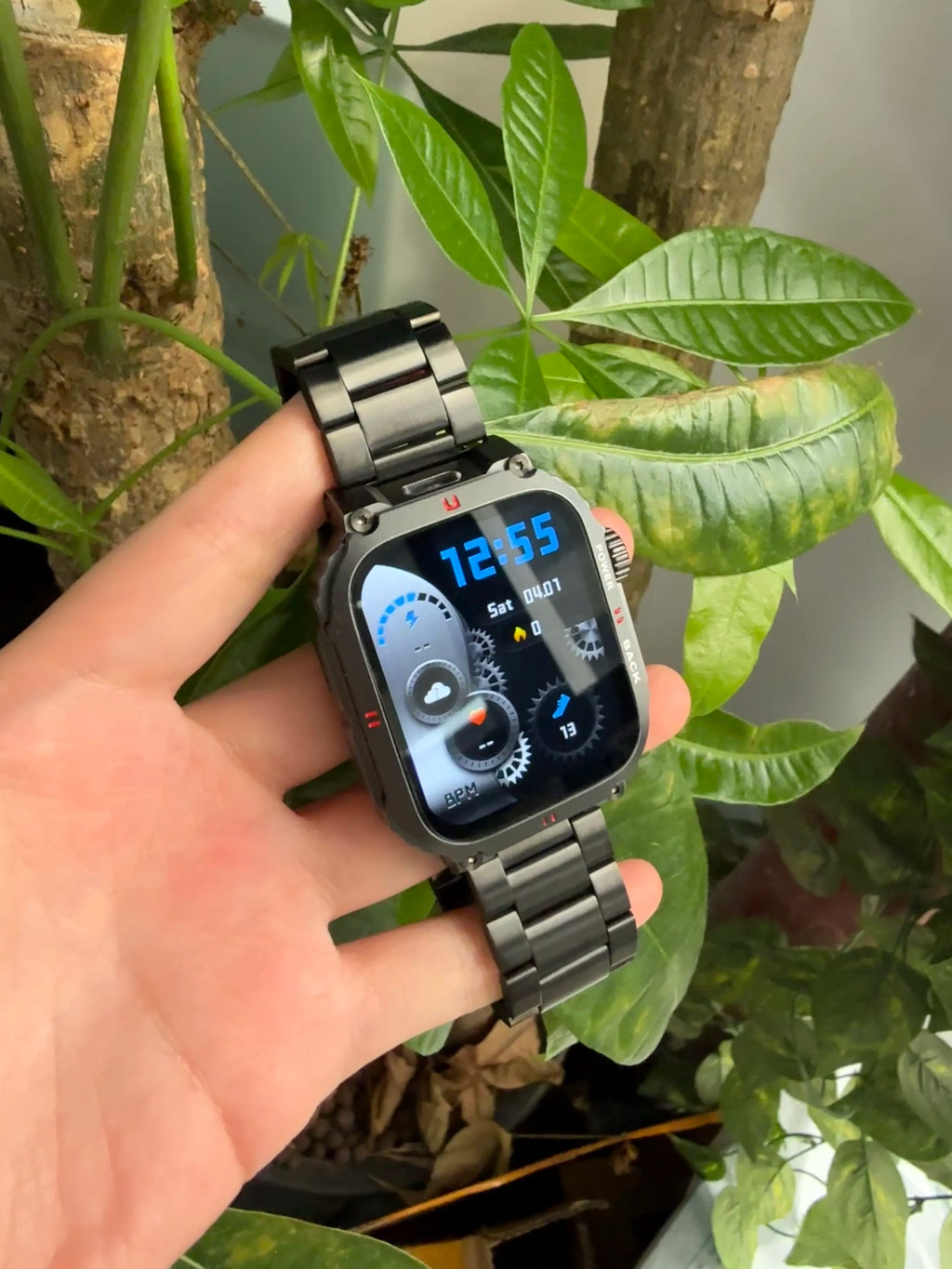 2025 New Outdoor Military Rugged Smart Watch Men's 1.91 Inch AMOLED HD Full Screen Touch LED Light Bluetooth Call Smartwatches