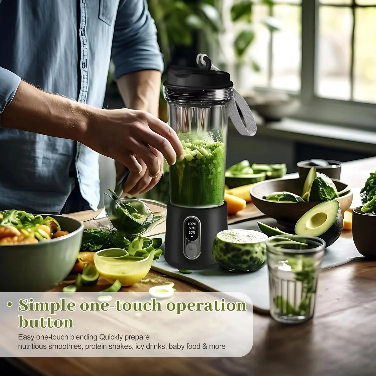 New 300W Powerful Juicer USB 4000mAh Battery Multi-use Juice Cup Grinder Outdoor Portable Fresh Fruit Blender Smoothie Juice Cup