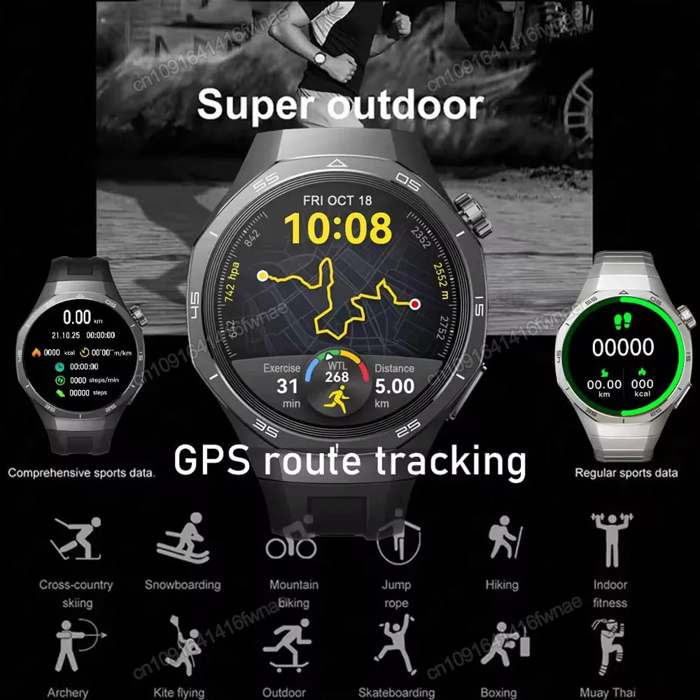 MA27 New Watch 5 Pro Smart Watch 1.53 Inch AMOLED Display Screen GPS Sports Tracker Smartwatch Men Women IP68 Waterproof Watches