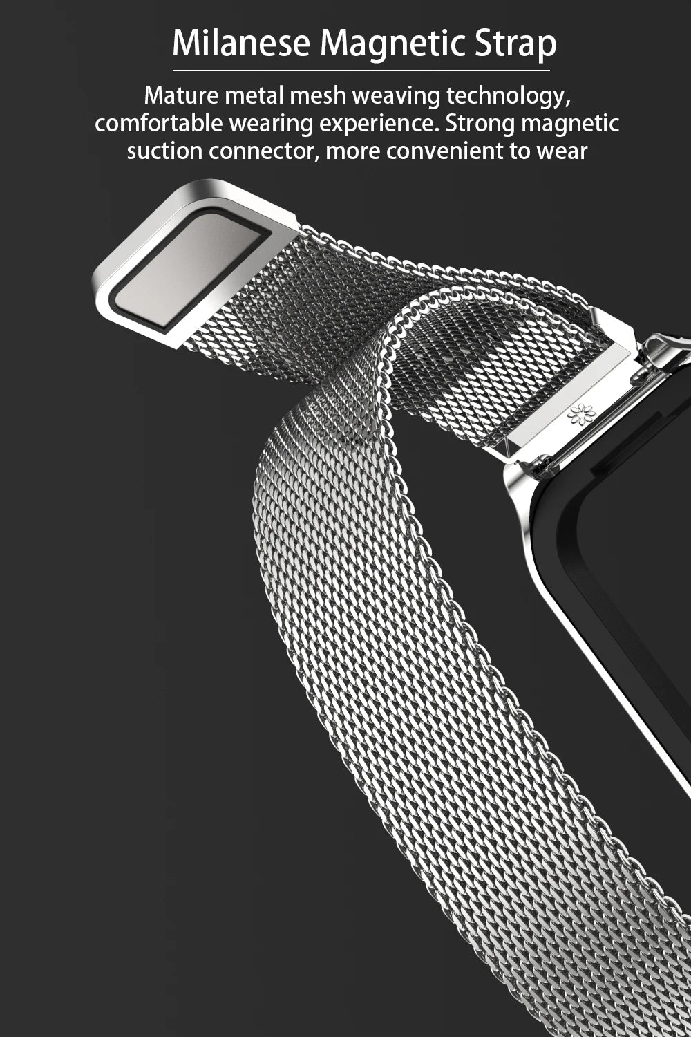 Metal Strap For Mi Band 9 Active Bracelet Wristband for Xiaomi Smart Band 8 Active Watchband Mi 8 Active Stainless Steel Strap