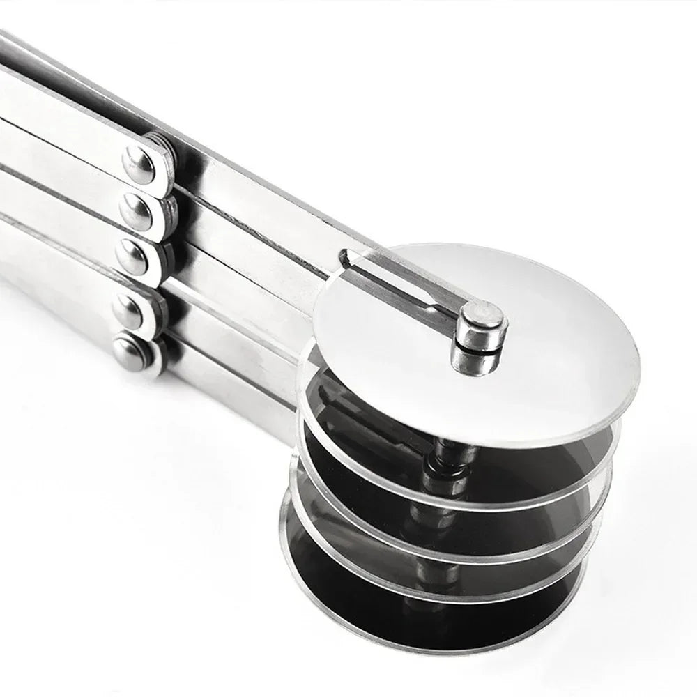 3/5/7 Wheels Cutter Dough Divider Side Pasta Knife Flexible Roller Blade Pizza Pastry Peeler Stainless Steel Bakeware Tools