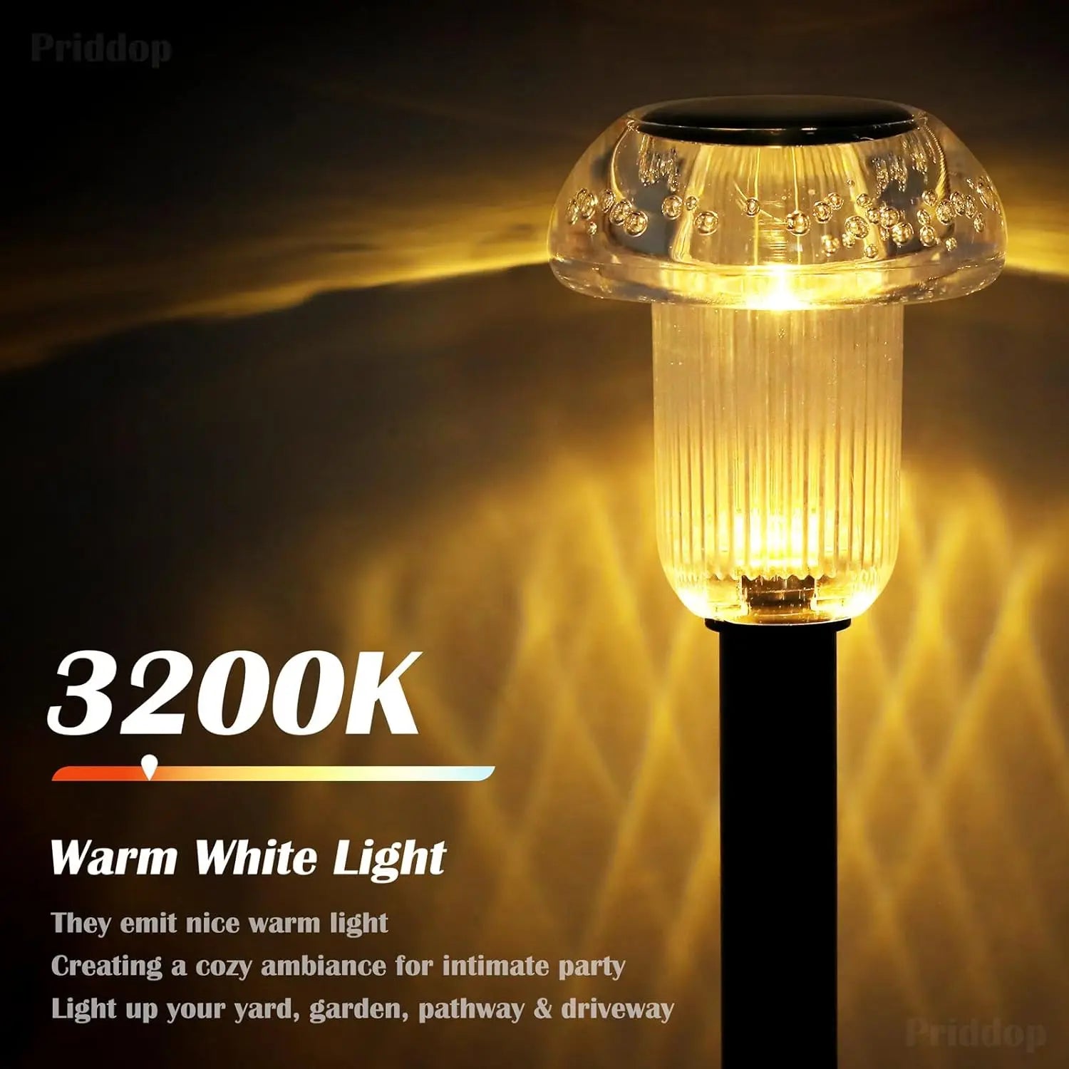 4pcs LED Solar Outdoor Pathway Lights Mushroom Solar Path Walkway Lighting Waterproof For Landscape Yard Lawn Garden Decorative