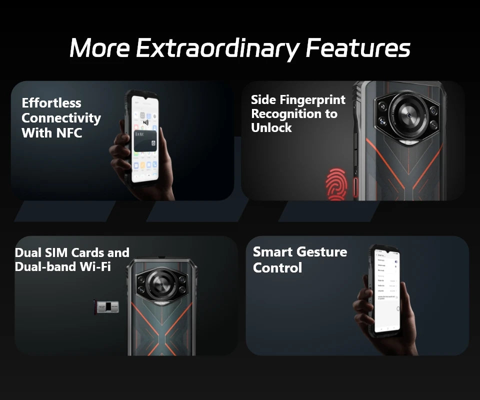 World Premiere DOOGEE S Cyber Rugged Phone 6.58" 90Hz IPS Screen 10800mAh Large Battery 8GB+256GB 50MP AI Main Camera Android 14