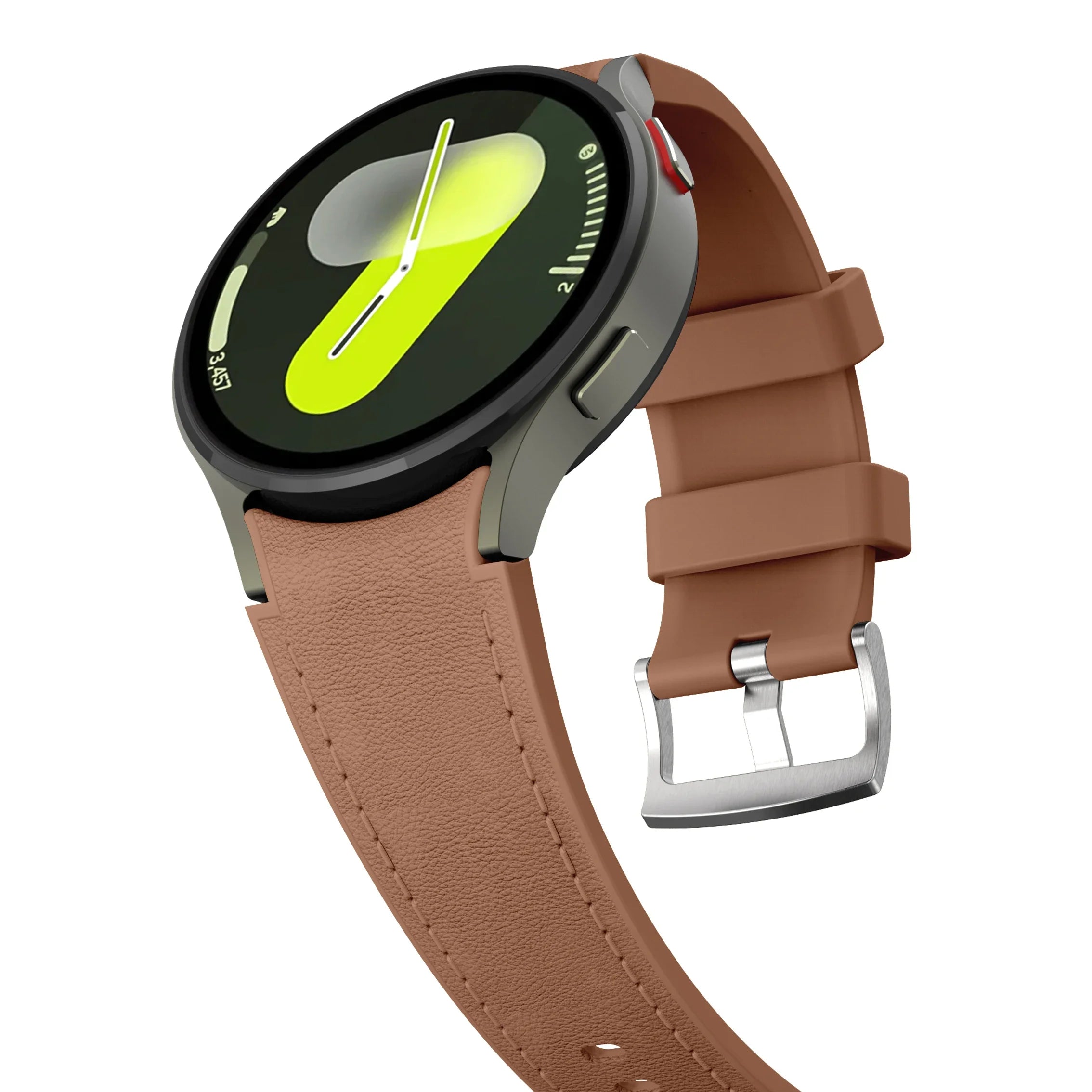 Silicone+Leather Strap for Samsung Galaxy Watch 7 6 5 4 FE 40mm 44mm No Gap Bracelet Band Watch 6 4 Classic 43/47mm 42/46mm Belt