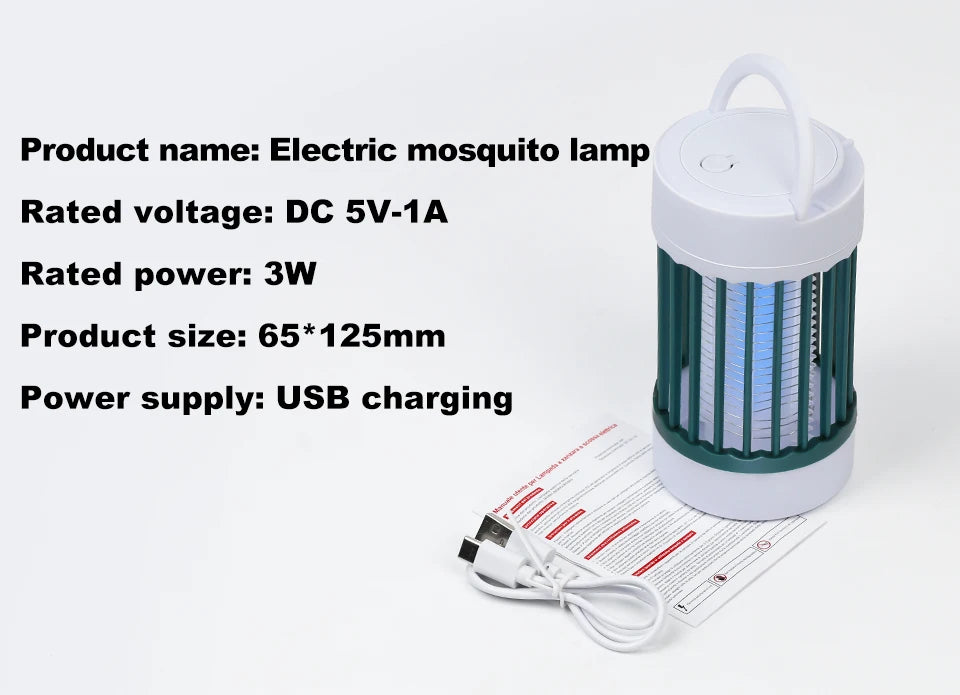 Electric Mosquito Killer Lamp UV Light Bug Zapper Trap USB 5V Summer Fly Swatter Insect Killer Light ﻿Camping