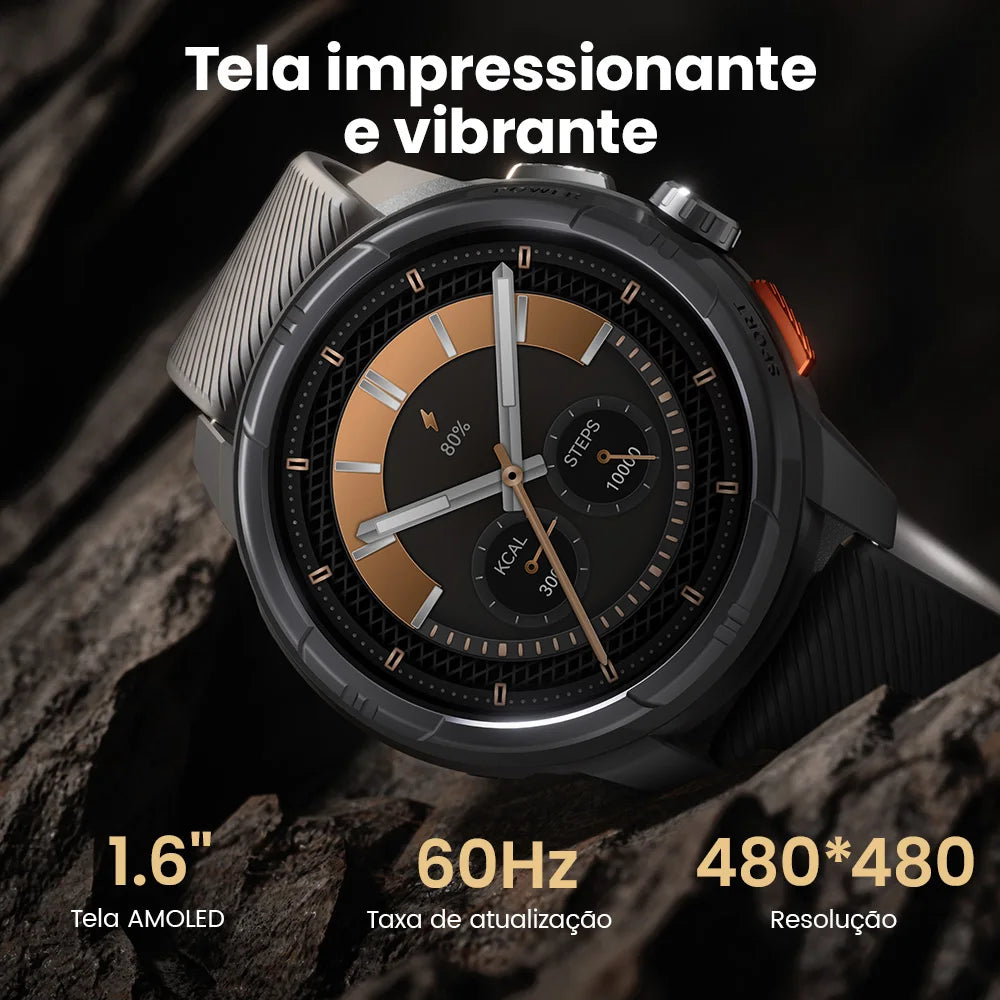 HAYLOU Solar Ultra GPS Smartwatch 1.6” AMOLED Display 5ATM Waterproof Built-in GPS Bluetooth Phone Calls Sports Smart Watch