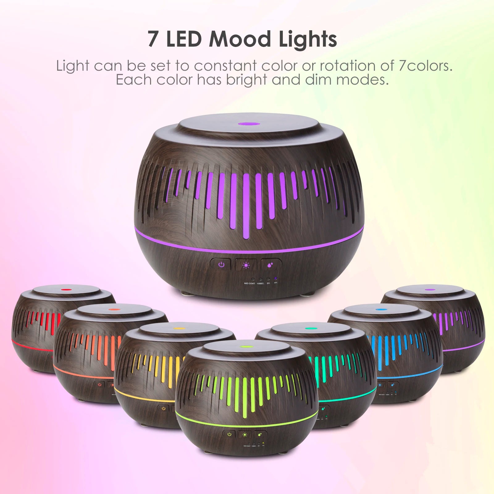500ML Remote Control Electric Aromatherapy Diffuser with Colorful LED Lamp Essential Oil Air Humidifier Diffuser for Home Office