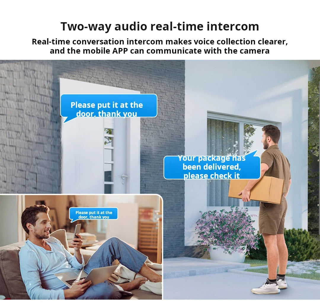 8K 16MP WiFi IP Camera 8X Zoom Four Lens Outdoor PTZ Security Camera Auto Tracking Smart Security Protection CCTV Video Camera