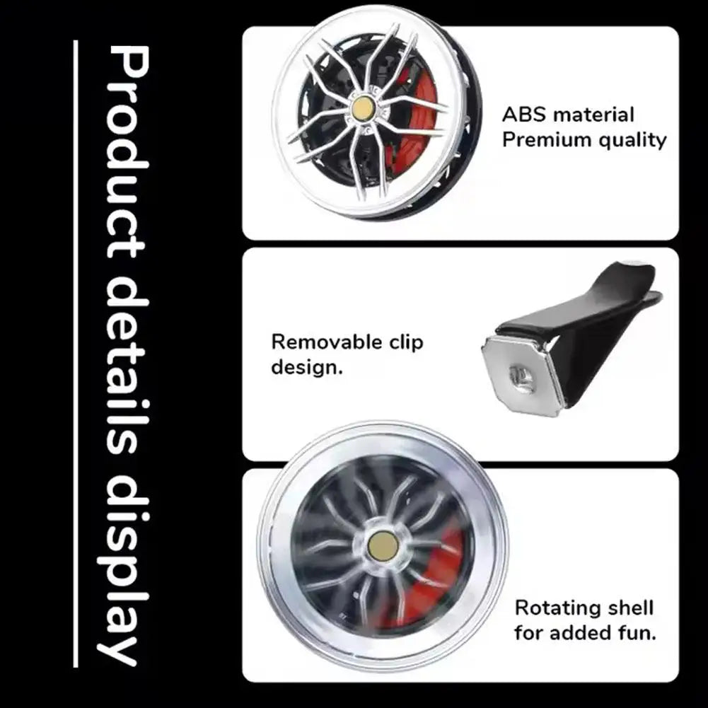 Car Air Freshener Rotatable Clip Auto Wheel Hub & Air Vent Fragrance Tire Fragrance Clips Decorative Car Accessories