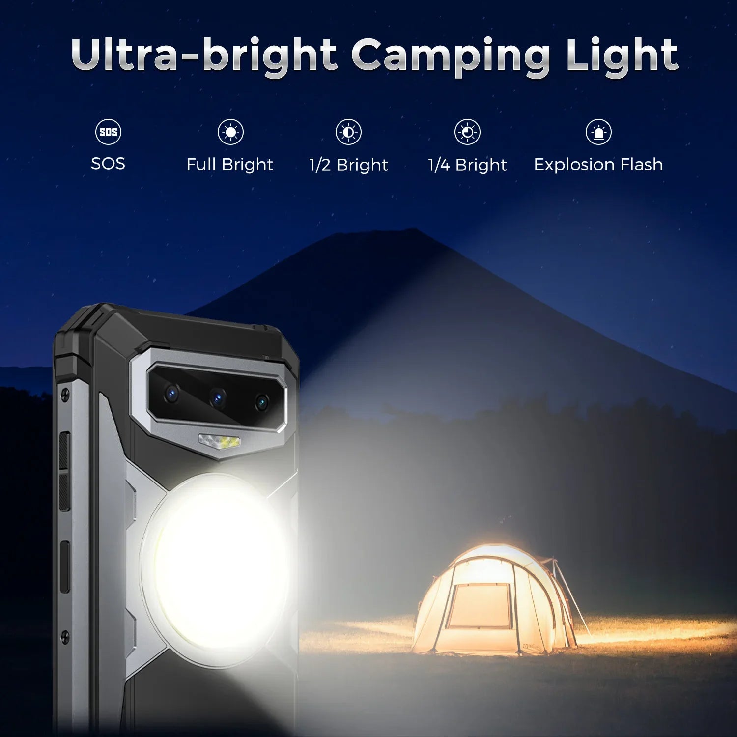 FOSSiBOT F102 Rugged Smartphone 12GB 256GB 16500mAh Battery 6.58'' FHD+ 120Hz Screen 108MP Camera [F102-Phone]