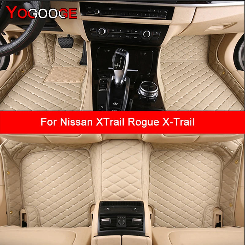 YOGOOGE Custom Car Floor Mats For Nissan XTrail Rogue X-Trail Auto Carpets Foot Coche Accessorie
