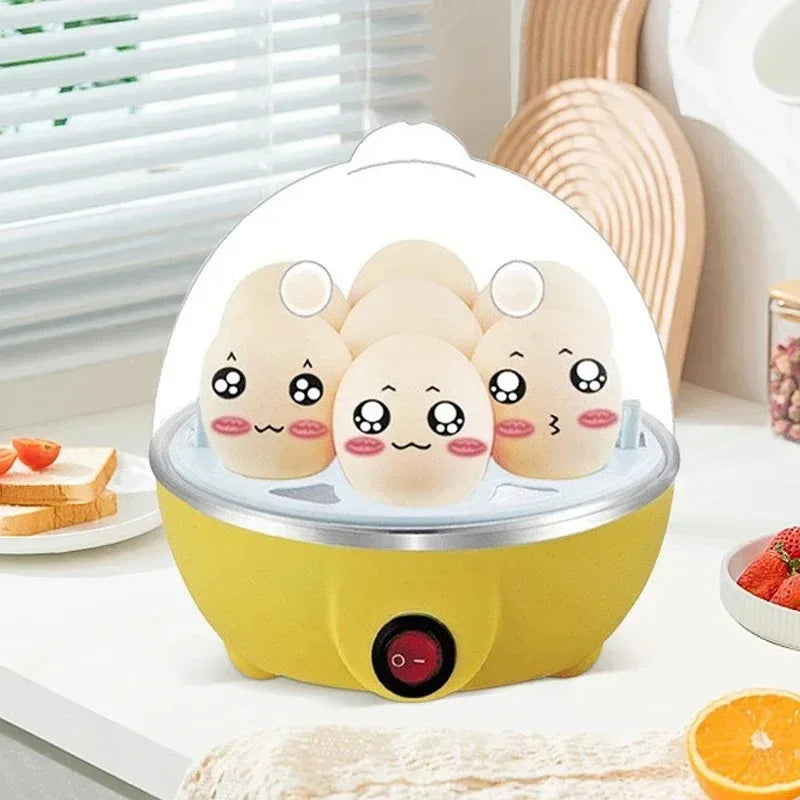 Electric Egg Steamer Cooker 7 Egg Capacity with Auto Power Off Compact Breakfast Machine for Steamed Custard Hard Soft Boiled