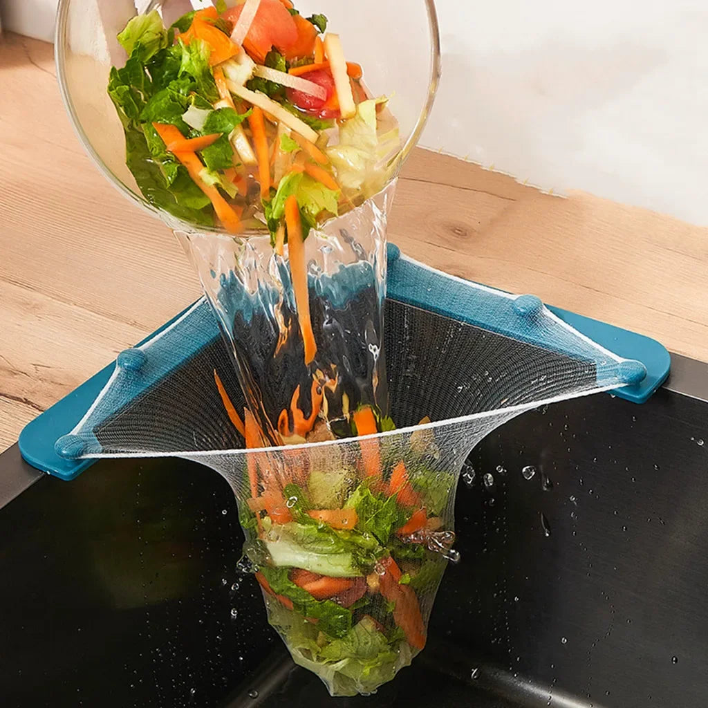 Kitchen Triangular Sink Strainer Drain Vegetable Fruit Drainer Basket Rack For kitchen accessories Storage Sink Filter Shelf