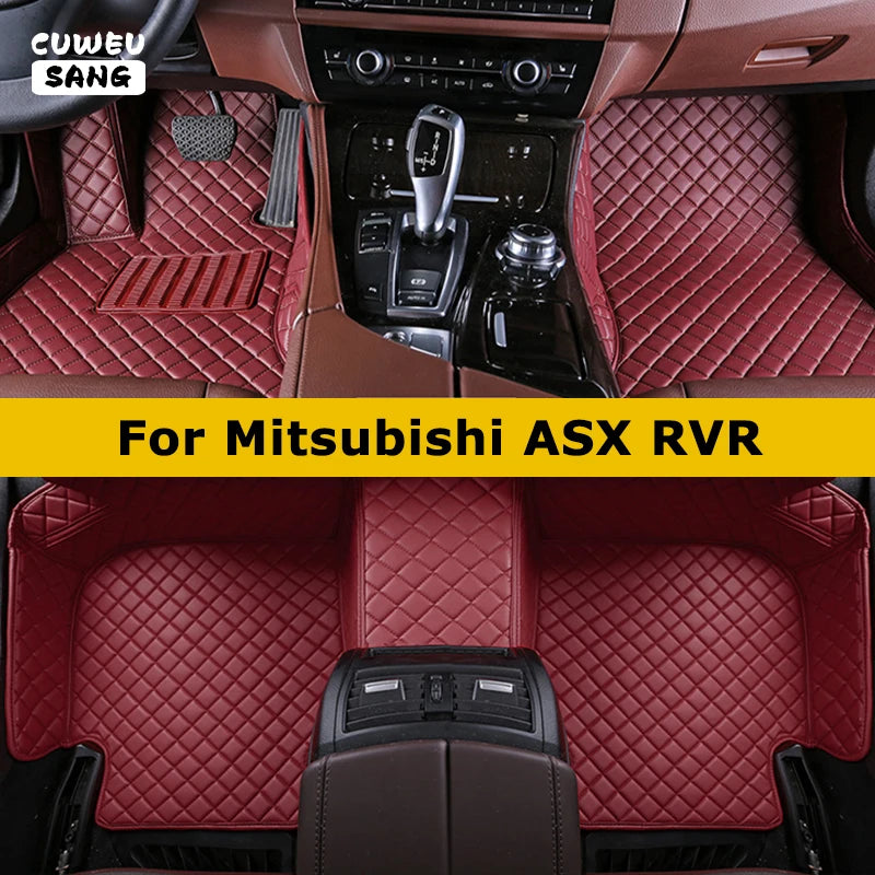 CUWEUSANG Custom Car Floor Mats For Mitsubishi ASX RVR Auto Carpets Foot Coche Accessorie