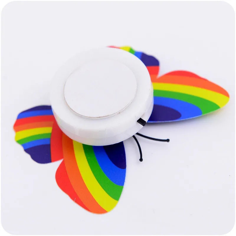 5PCS Hot Butterfly Night Light Creative Funny Colorful Glowing Butterfly Light Stickable Diy LED House Decorative Wall Lights