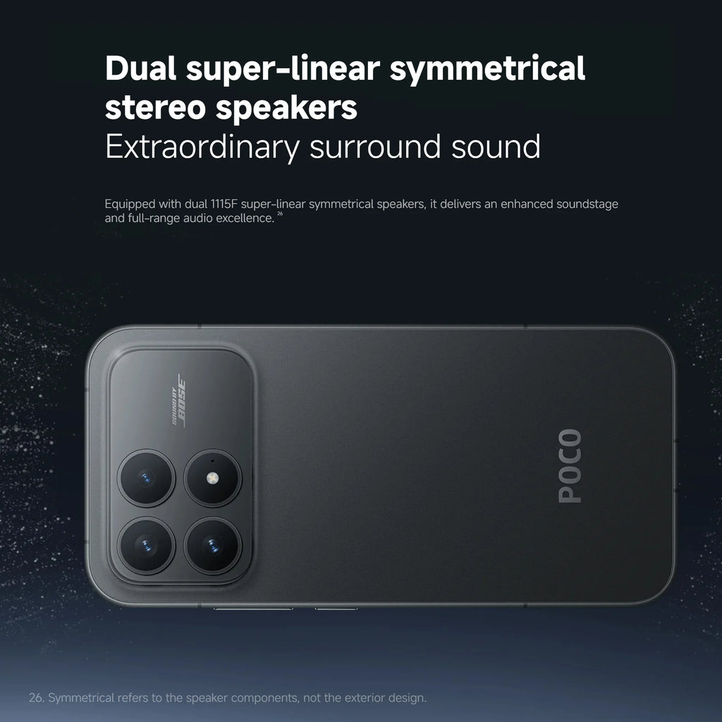POCO F8 Pro 5G 12+512GB Dual eSIM 6.59" 120Hz Eye-care AMOLED Display 3nm Flagship Snapdragon® 8 Elite 50MP 6210mAh 100W NFC