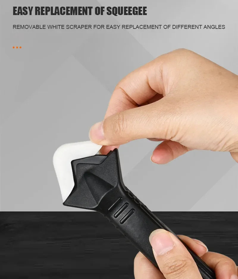 5 in 1 Silicone Spatula Window Cleaning Tool Sealant Smooth Remover Squeegee Caulk Organizer Silicon Scraper Smooth Grout Kit