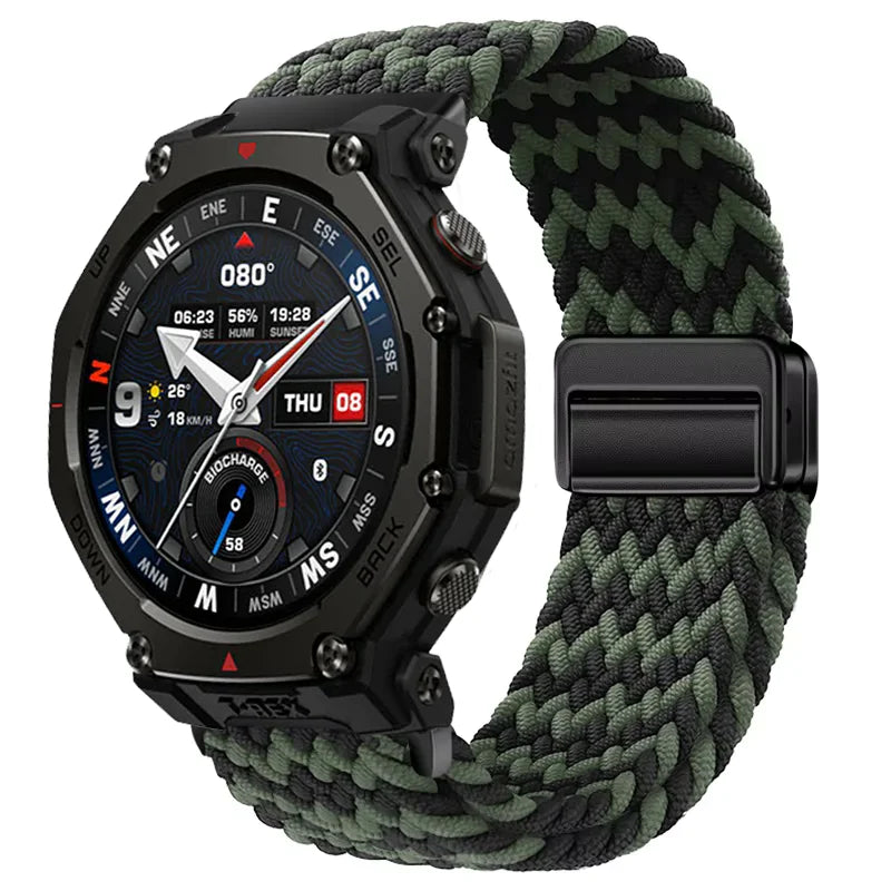 20mm 22mm Nylon Strap for Amazfit T-Rex3 Pro 48/44mm Helio Balance 2 Magnetic Buckle Bracelet Amazfit Active 2 Bip 6 5 Wristband