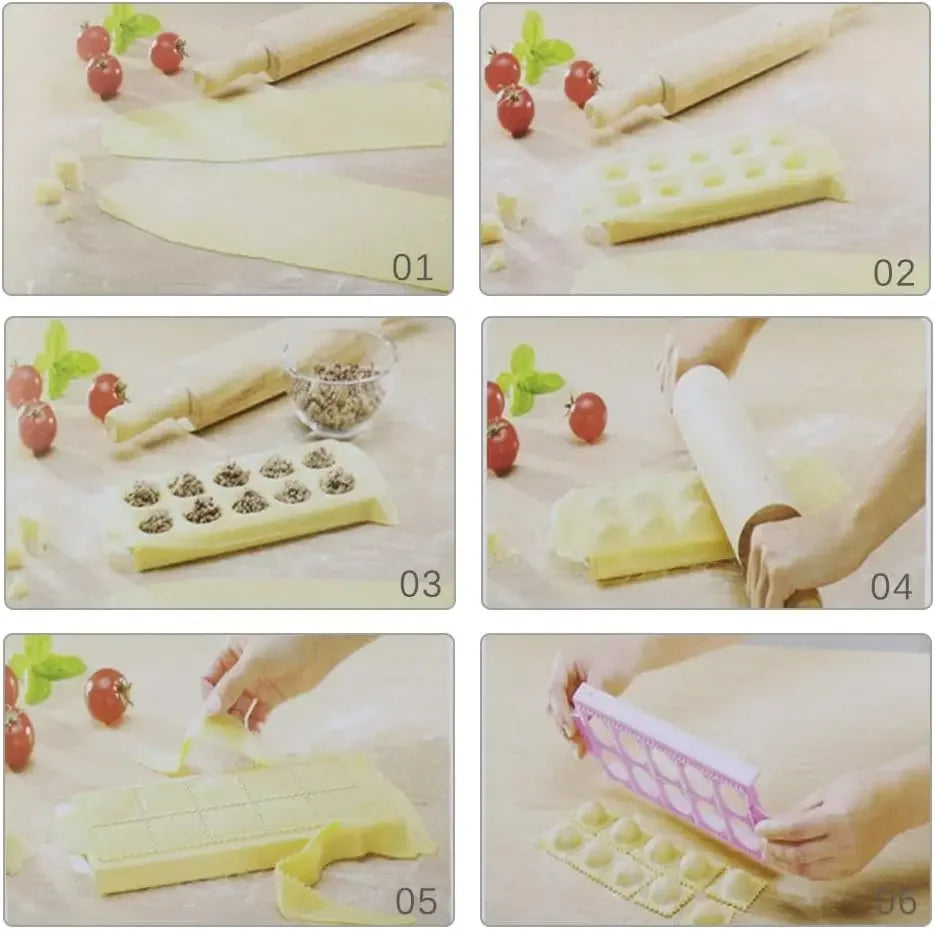Kitchen Tools 10 with Tortellini Molds Ravioli Cutter Aluminum Shape Dumplings Mould Dough Press DIY Tools for Making Pastry