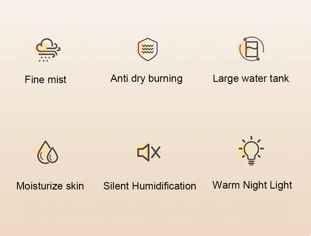 Air Humidifier Large Capacity USB Double Spray Humidifier Dual Spray Port Humidifier Desktop USB Mist Maker for Home Room Office