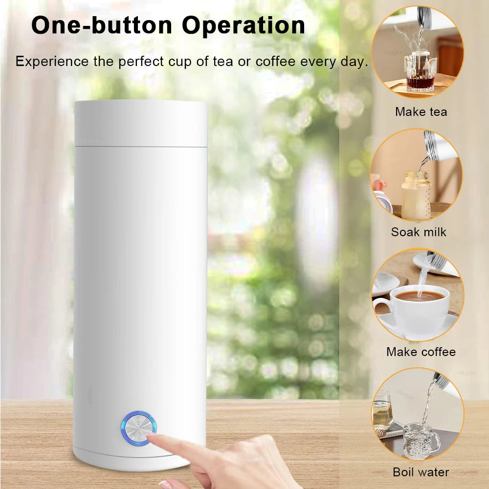 Electric Kettle Portable Travel Fast Boiling Tea Coffee Kettle 304 Stainless Steel Mini Baby Milk Warmer Kettle Thermo Kettles