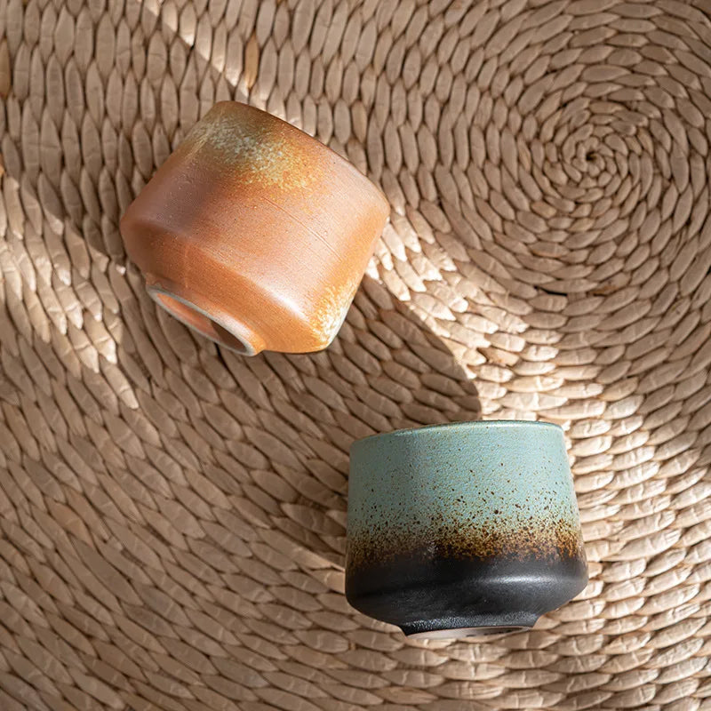 Laysda Vintage Coffee Mug 200ml ceramics Tea cup Japanese-style cafes Drinkware Stoneware Espresso for Restaurants Hotels