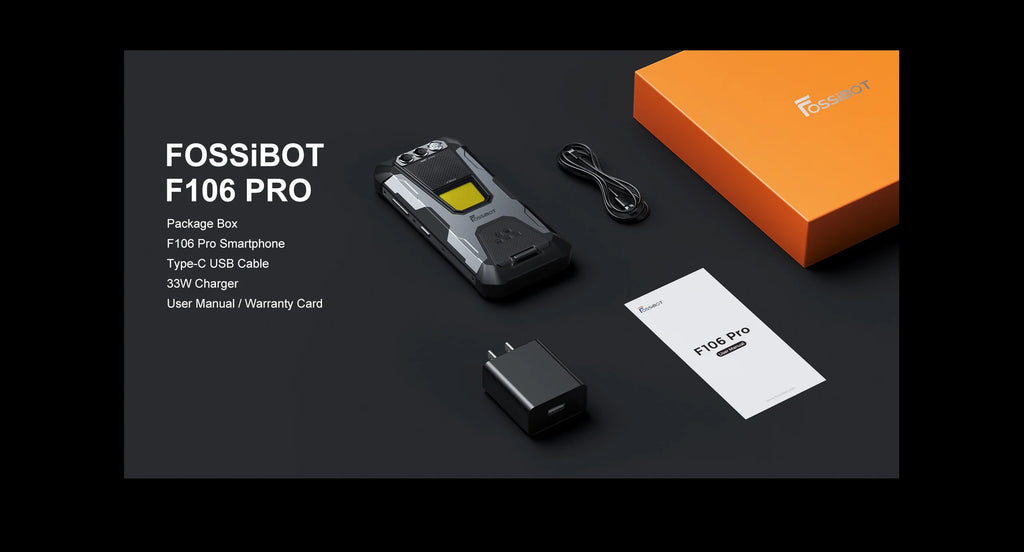 FOSSIBOT F106 PRO MTK G85 4G Android 14 15GB(8+7GB Extended) 256GB ROM Rugged Smartphone 12000mAh Battery 48MP Camera NFC