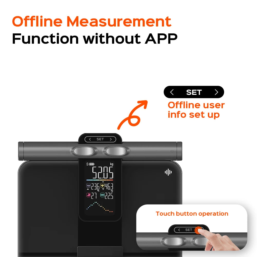 Intelligent Body Fat Scale 2025 New Smart Body Composition Analyzer Scale Body Bioimpedance Scale, Support Offline Measurement