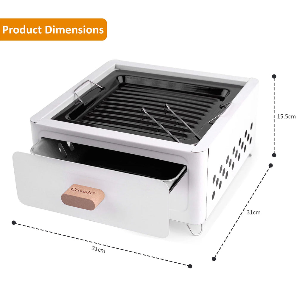 skPortable BBQ Grill, Folding Tabletop Charcoal Barbecue Grill, Foldable Stainless Steel BBQ Grill for Camping, Garden, Travel, Picnic, Outdoora